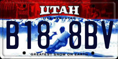 UT license plate B188BV