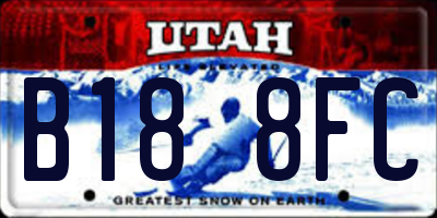 UT license plate B188FC