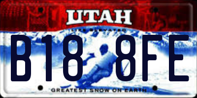 UT license plate B188FE