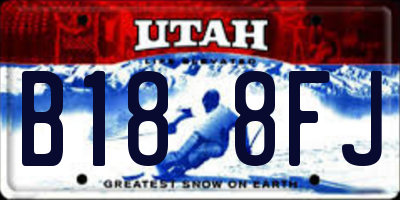 UT license plate B188FJ