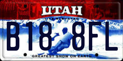 UT license plate B188FL