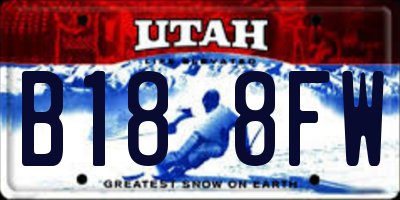 UT license plate B188FW