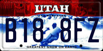 UT license plate B188FZ