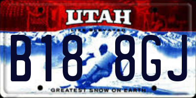 UT license plate B188GJ