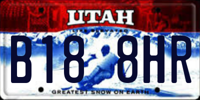 UT license plate B188HR