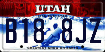 UT license plate B188JZ