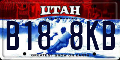 UT license plate B188KB