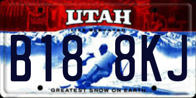 UT license plate B188KJ