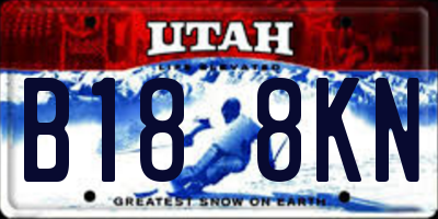 UT license plate B188KN