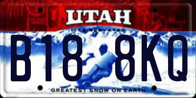 UT license plate B188KQ