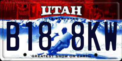 UT license plate B188KW