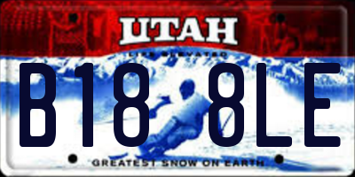 UT license plate B188LE