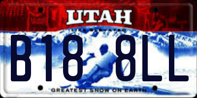UT license plate B188LL