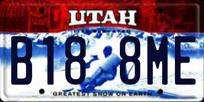UT license plate B188ME
