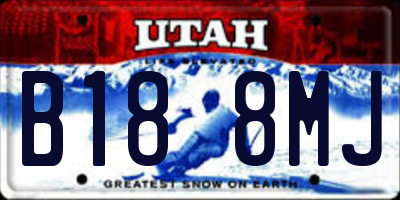 UT license plate B188MJ