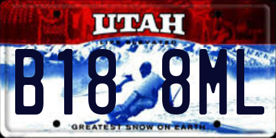 UT license plate B188ML
