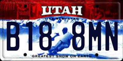 UT license plate B188MN
