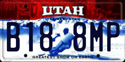 UT license plate B188MP
