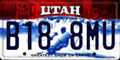 UT license plate B188MU