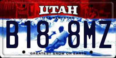 UT license plate B188MZ