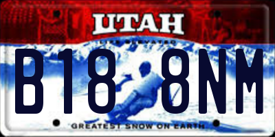UT license plate B188NM