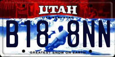 UT license plate B188NN