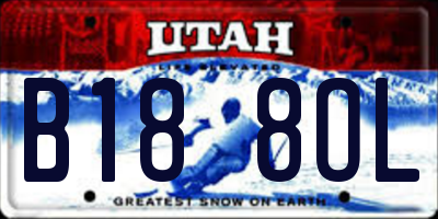 UT license plate B188OL