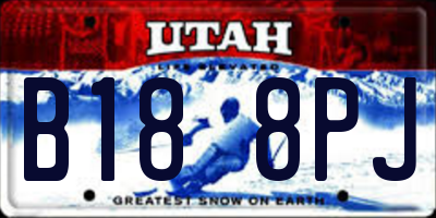 UT license plate B188PJ