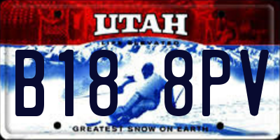 UT license plate B188PV