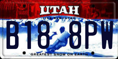 UT license plate B188PW