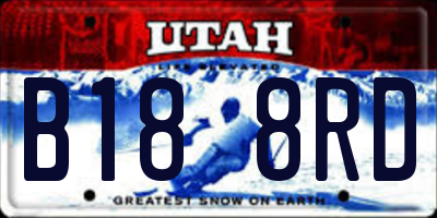 UT license plate B188RD