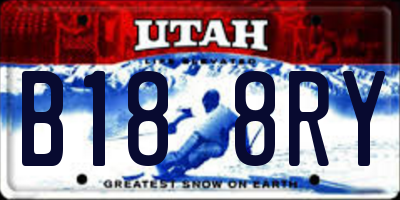 UT license plate B188RY