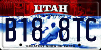 UT license plate B188TC