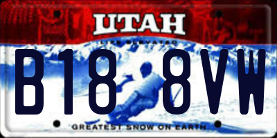 UT license plate B188VW