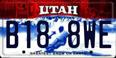 UT license plate B188WE
