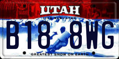 UT license plate B188WG