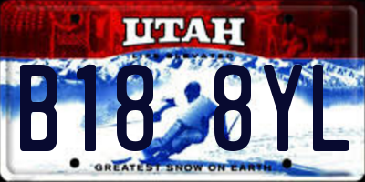 UT license plate B188YL