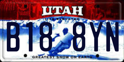UT license plate B188YN
