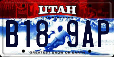UT license plate B189AP