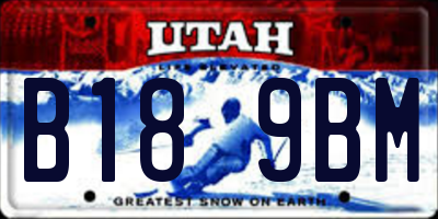 UT license plate B189BM