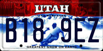 UT license plate B189EZ