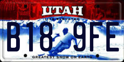 UT license plate B189FE