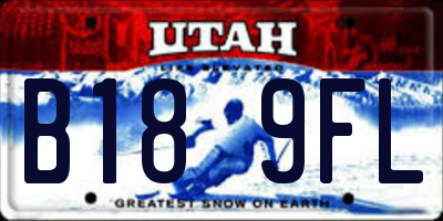 UT license plate B189FL