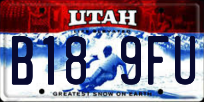 UT license plate B189FU