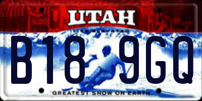 UT license plate B189GQ