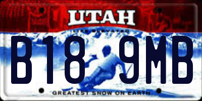 UT license plate B189MB