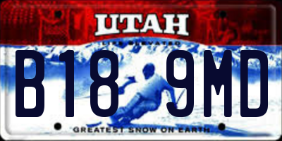 UT license plate B189MD