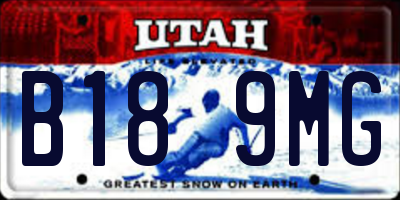 UT license plate B189MG