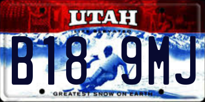 UT license plate B189MJ