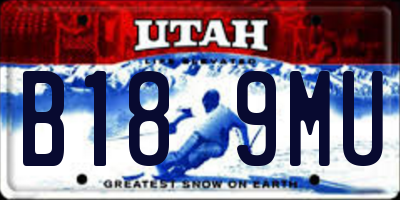 UT license plate B189MU